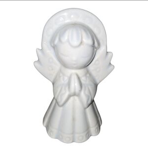 White Ceramic Angel Ornament Bell